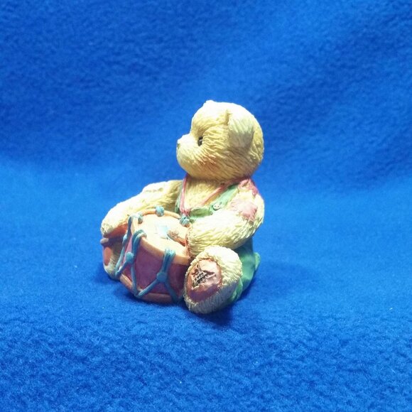 Vintage Cherished Teddies Ronnie I'll Play My Drum For You 912905 Nativity - Picture 8 of 10